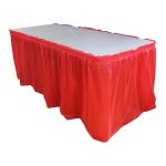 Plastic Ruffled Table Skirt For Wedding / Conference / Corporate Events