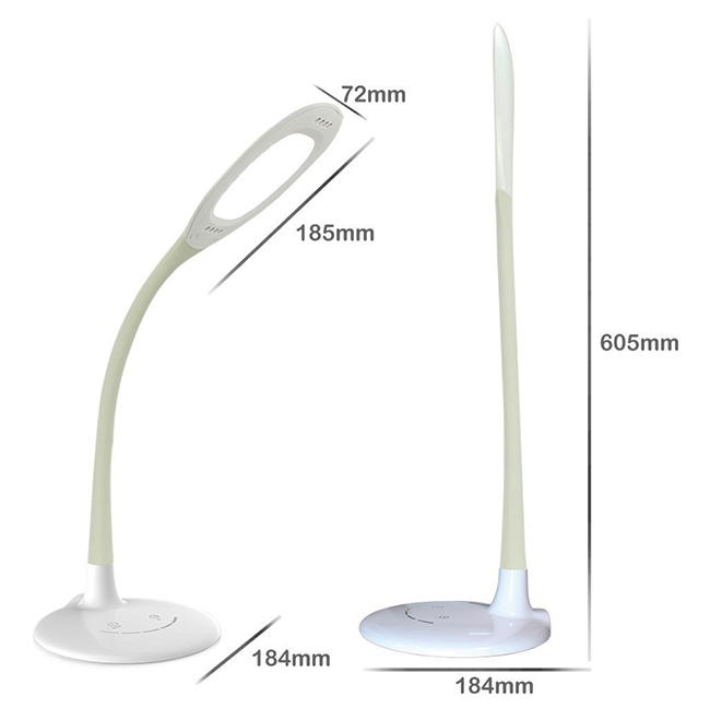 Portable Timing Switch Smart LED Table Lamp 5 Level Dimmable Brightness ABS + PC Materials