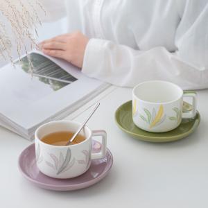 Quality Custom Ceramic Coffee Cup And Saucer With Decal Nordic Design Style for Business Gifts wholesale