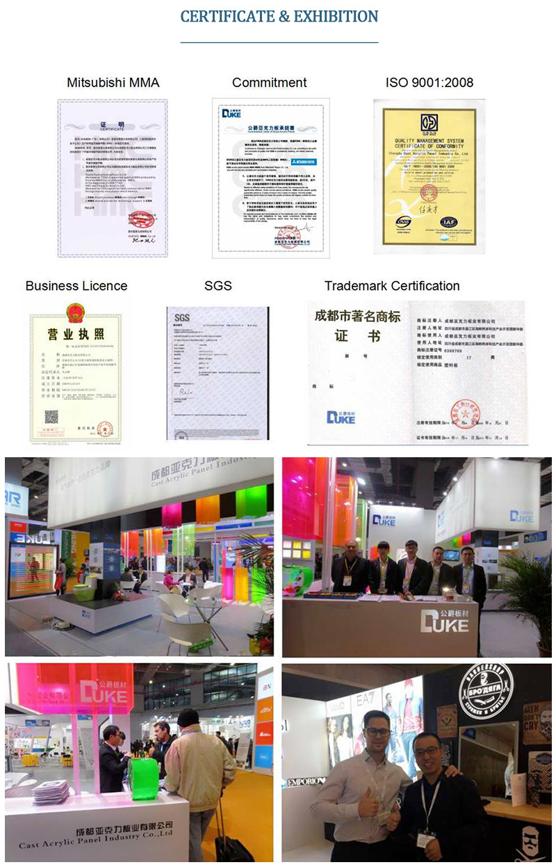 UV Resistance Fluorescent Transparent Red / Pink Cast Acrylic Perspex Sheet For Advertising