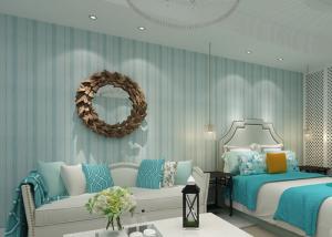 Quality Modern Striped Wallpaper Yarn breathable wall covering for bedroom wholesale