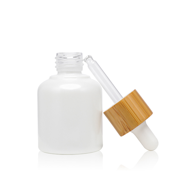 35ml OEM White Skin Care Bottle Glass Container With Dropper