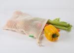 Supermarket Cotton Mesh Bag , Organic Cotton Reusable Produce Bags Breathable