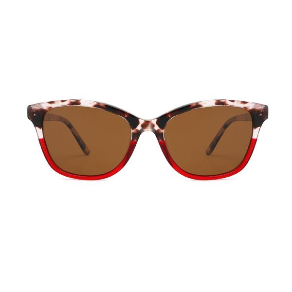 Acetate Frame UV400 Cat Eye Women Sunglasses Double Color Lightweight