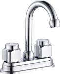 Chrome Centerset Bathroom Faucet High Arc Bathroom Faucet Deck Mounted