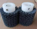 Abrasive Nylon Bristle Zig Zag Connection Roller Brushes For Wood Polishing