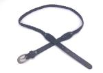 Women's Leather Skinny Waist Belts Full Grain Vintage Hand Braided Jeans / Dress