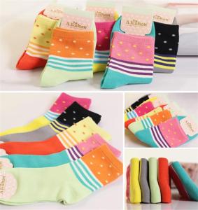 Quality Durable fashion design AZO-free women's cotton dress socks for 2015 christmas promotion wholesale