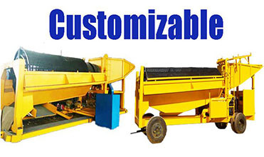 100 Ton/hr Gravel Gold Trommel Screen Machine Gold Digging Equipment