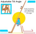 Adjustable Height Painting Wooden Display Easel Stand For Artist Beginners