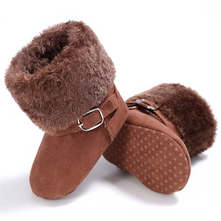 Fancy fuzzy Winter snow warm boy and girl baby shoes boots