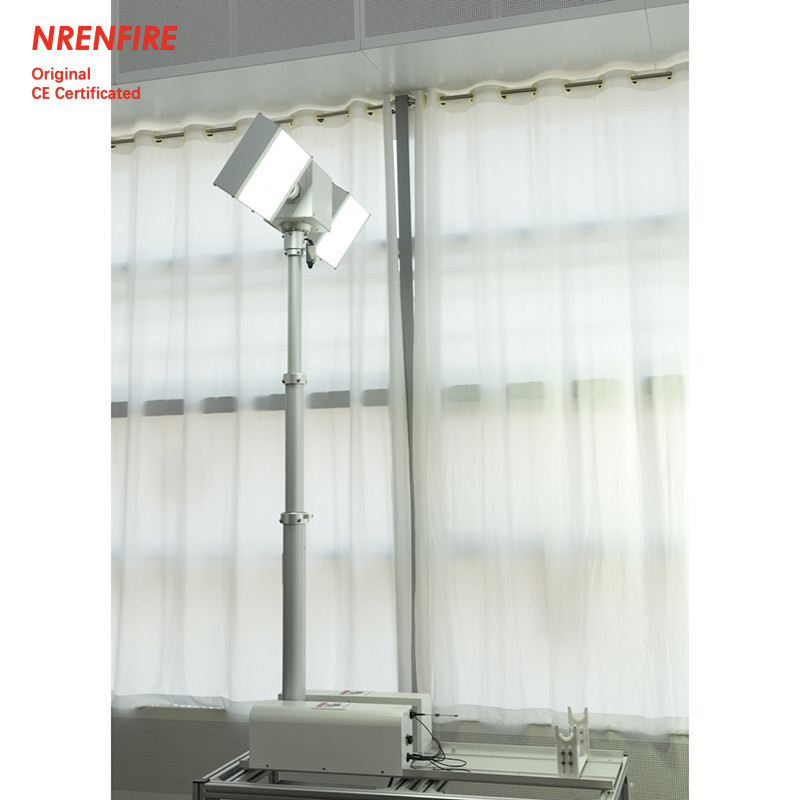 1.8m pneumatic telescopic mast light tower for fire vehicle emergency lighting , pan tilt light tower, pneumatic mast lighting tower NR-R1800-240