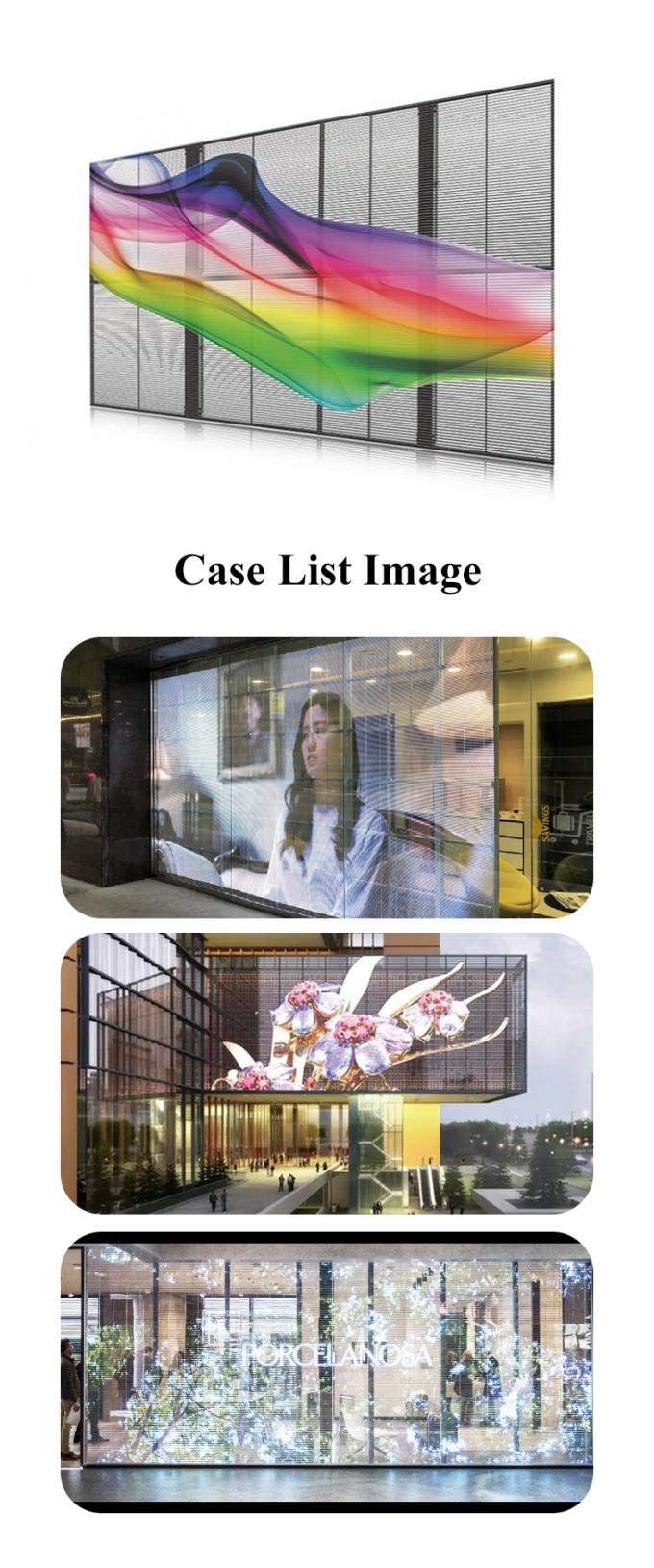 GC15-15W65T Grille Outdoor Transparent Led Screen Display Wan 0