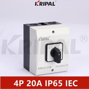 Quality 20A 4 Pole IP65 IEC standard Electrical Waterproof Changeover Switch wholesale