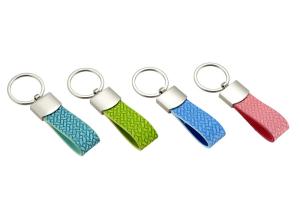 Quality Weave Texture PU Leather Key Chains Customized Logo Multifunction Key Holder wholesale