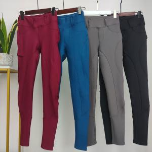 Quality 4 Colors Winter Fleece Warmth Horse Riding Pants Women Equestrian Breeches wholesale