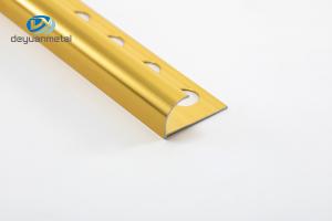 Quality 6063 Aluminum Corner Profiles Round Shape Gold Color For Wall Trimming wholesale