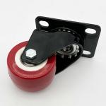 40MM PU Tread Red Swivel Light Duty Casters Wheel with PP Core Double Bearings