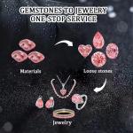 Red Radiant Cut Diamond Loose Moissanite Jewelry Vivid Pink Lab Grown Diamonds