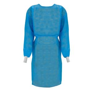 Quality Bacterial Proof Blue Elastic Cuff Hospitals Fluid Repellent Gowns wholesale