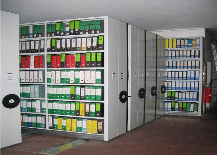 Metal Moving File Cabinets Shelf System For Library File / Book Storage