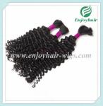 Peruvian 5A virgin remy hair bulk ,natural color, deep curly style 10''-26'