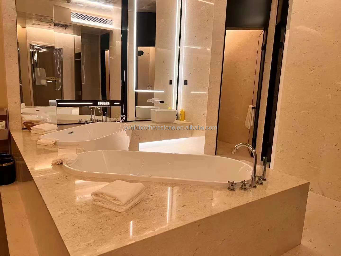 Small Scale Building Projects Essential Popular Light Beige Natural Marble Wall Tiles
