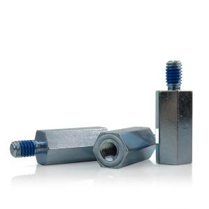 Quality Blue Zinc Finish Carbon Steel M4 Hex Standoff 44mm Length with Machine Thread wholesale
