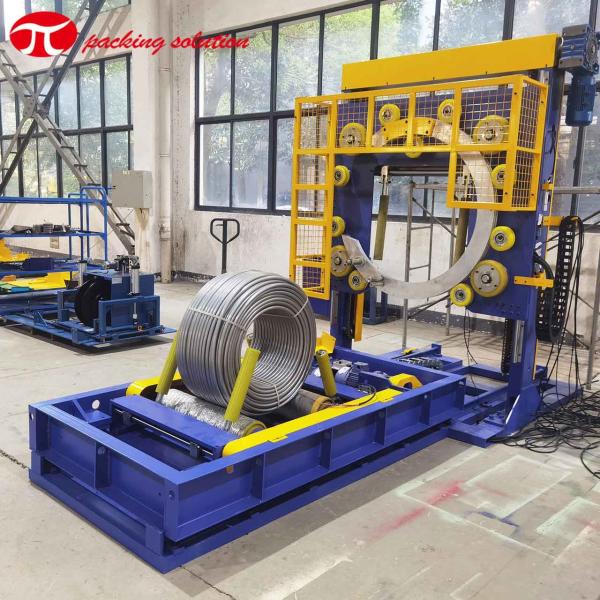 Horizontal Coil Wrapping Machine Width 70mm-300mm 380V For Metallurgical