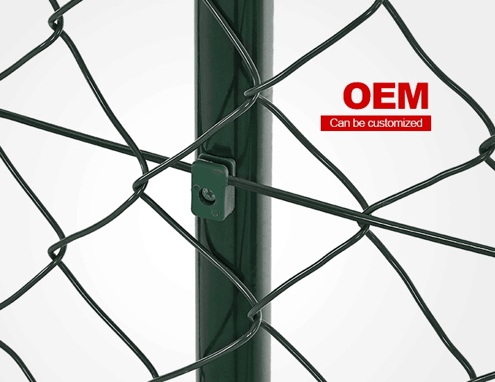 Galvanized Temporary Chain Link Fencing Cyclone / Diamond Mesh 4.0mm For Garden