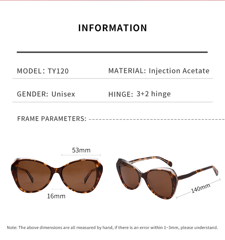 TAC lens Oversized Butterfly Sunglasses For Women Acetate fashion sun glasses UV