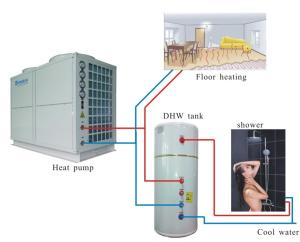 Quality 19 KW Water source heat pump , domestic water , heating cooling wholesale