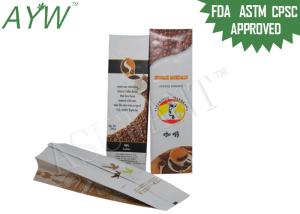 Quality Valve Sealed Coffee Bags 8oz , Foil Lined Coffee Bean Packaging Bags For Australia Bun Coffee wholesale
