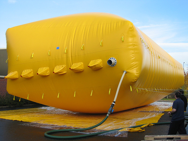 Durable PVC Marine Salvage Air Lift Bags Cylindrical / Parachute Type