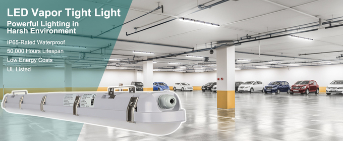 IP65 Vapor Tight LED Lights 3250lm-5850lm LED Weatherproof Light