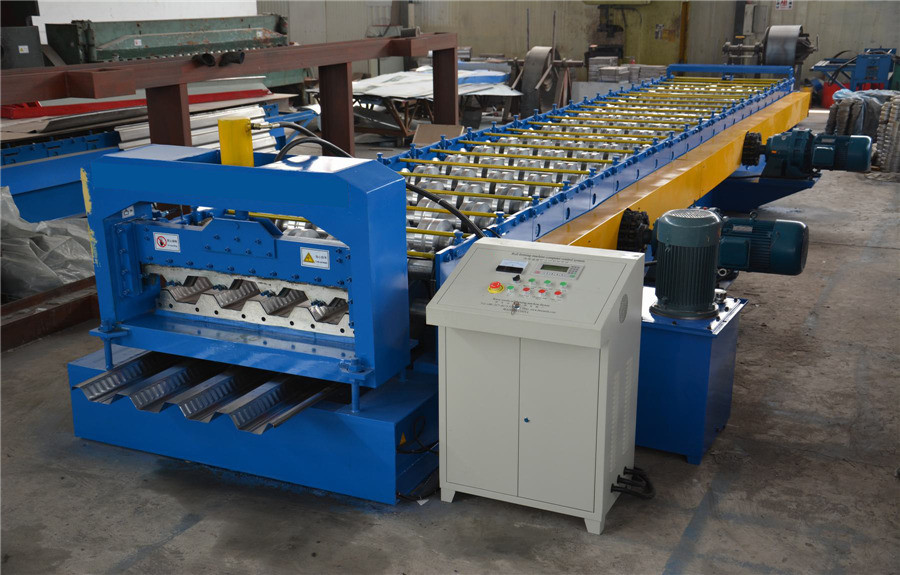 High Strength Steel Floor Deck Roll Forming Machine with 45 forge Steel