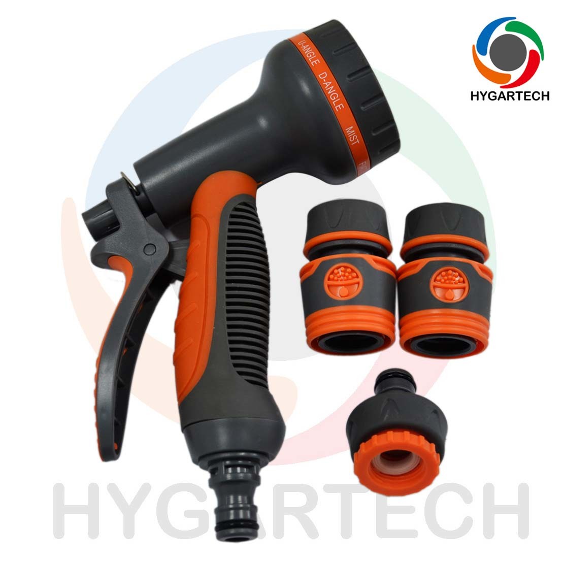 Garden 8 Function Spray Nozzle with Click Quick Connect Coupling and Hose Connector ,Gardening and Horticulture
