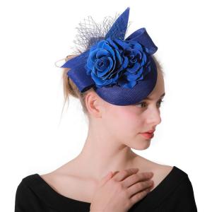 Quality Party Decoration Sinamay Feather Fascinator with Wire Accessory 20*30 cm wholesale