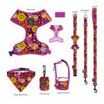 No Neck Injuries Leather Dog Harness Set Customizable Fit Resist Fraying