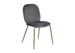 70KG Load 86cm Height Grey Velvet Side Chair For Living Room