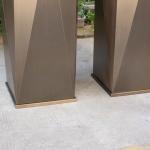 Unique style octagonal large metal flower pots for flowers