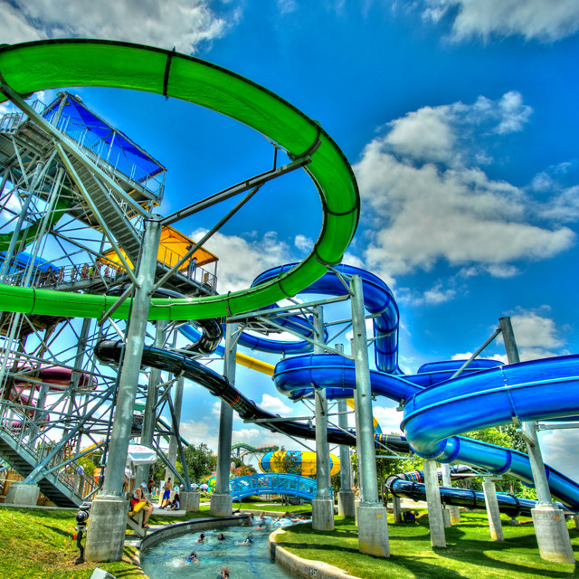 Swimming Pool Water Park Play Equipment Amusement Park Slide Fiberglass Water Slide