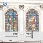 Window Door Skylight Decorative Colored Glass Art Religious Pattern