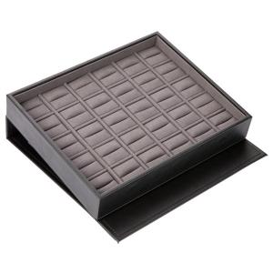 Quality Velvet Jewelry Tray Organizer Holder , Storage Jewelry Carrying Case With Glass Cover wholesale