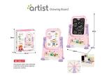 67 CM Height Unisex Kids Magnetic Drawing Board 12 Chalks Painting Blue