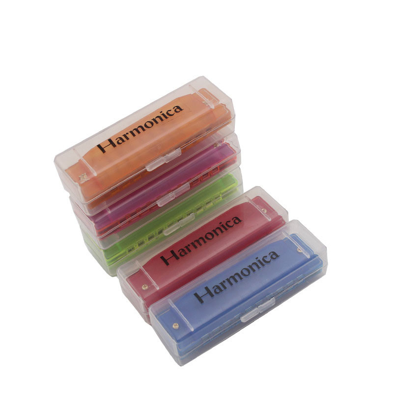 Plastic Ten Hole Harmonica Children Instruments Logo Customized