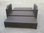 Outdoor Pool Rattan Expansion Daybed , Resin Wicker Furniture
