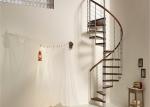 Indoor / Outdoor Custom Spiral Staircase Steel Post With Rod Bar Balstrade