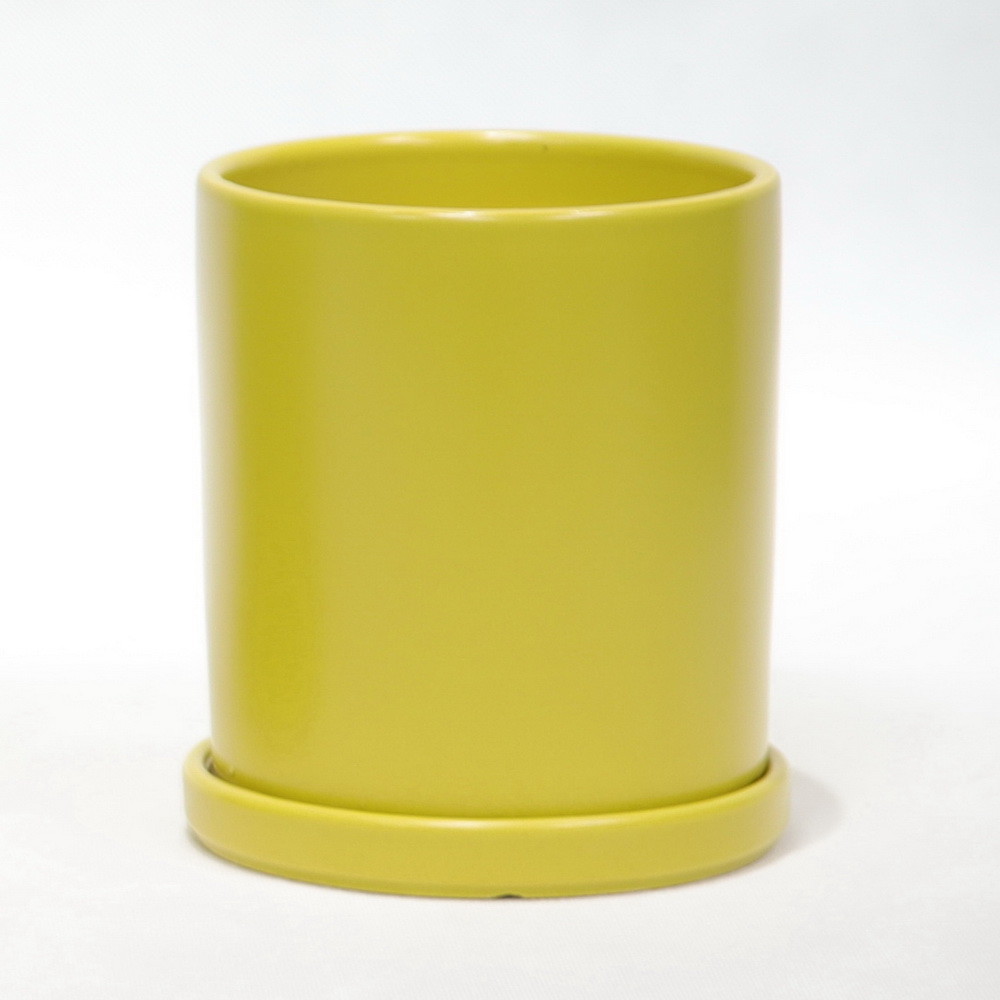 Fireproof High Glossy Finish Round Ceramic Pots For Plants