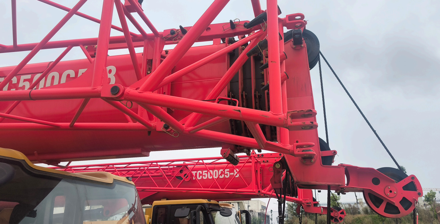 Used SANY Mobile Truck Crane 50 Tons For Construction Company Inventory Direct Sale